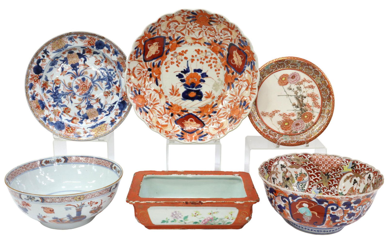 (6) ASIAN ENAMELED PORCELAIN VESSELS (1 of 8)