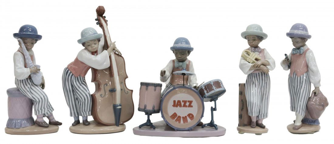 (5) LLADRO RAMOS PORCELAIN JAZZ BAND FIGURES (1 of 5)