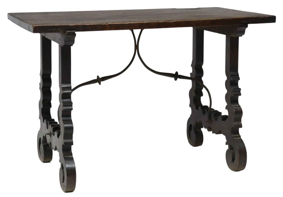 SPANISH BAROQUE WALNUT SINGLE-BOARD TOP TABLE (1 of 5)