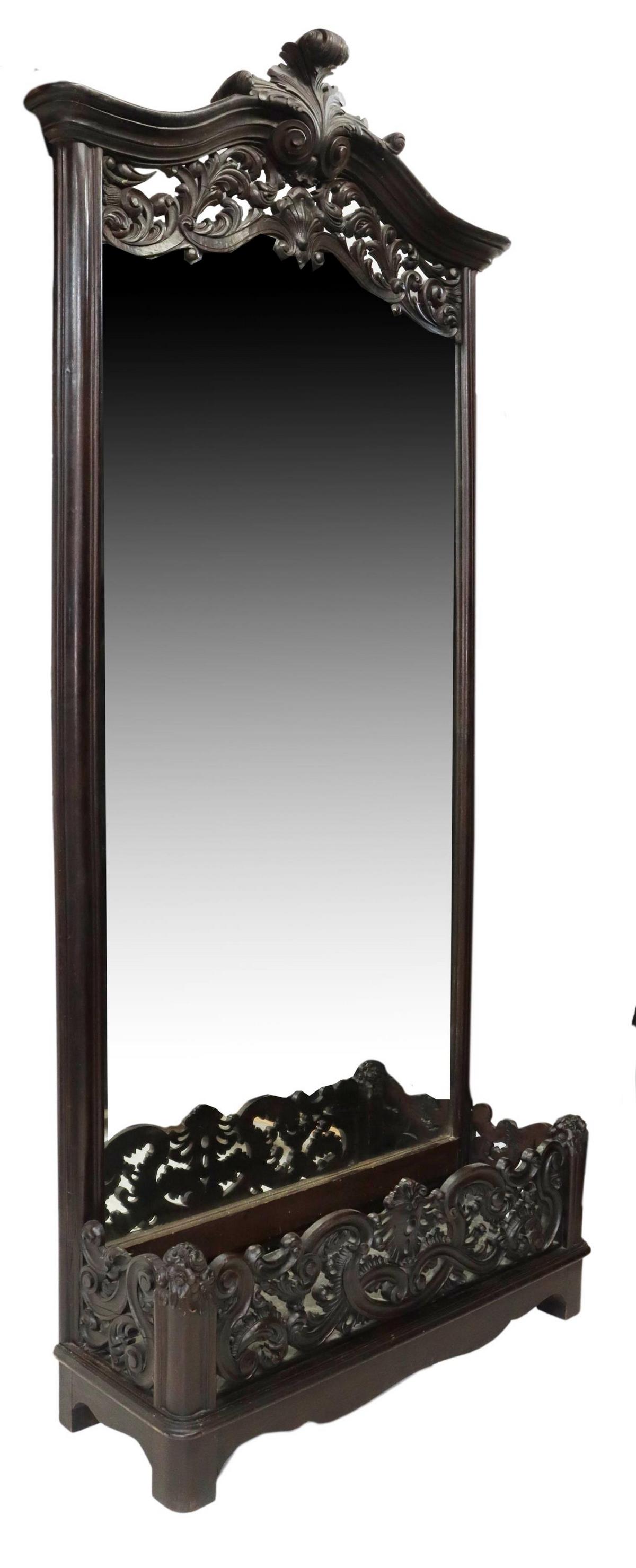 ITALIAN RENAISSANCE REVIVAL JARDINIERE HALL STAND (1 of 4)