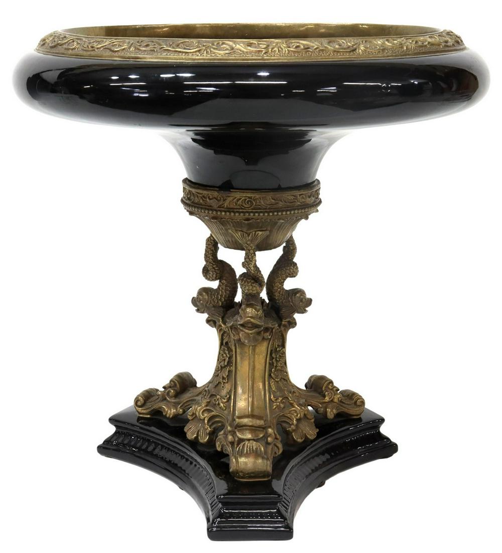 NEOCLASSICAL STYLE PORCELAIN & GILT METAL COMPOTE (1 of 5)