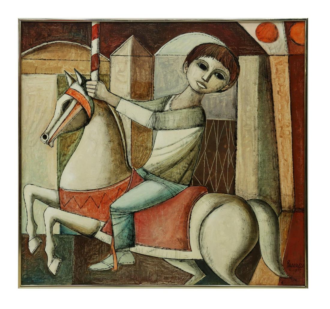 LUCIO RANUCCI (D.2017) CAROUSEL HORSE PAINTING (1 of 3)