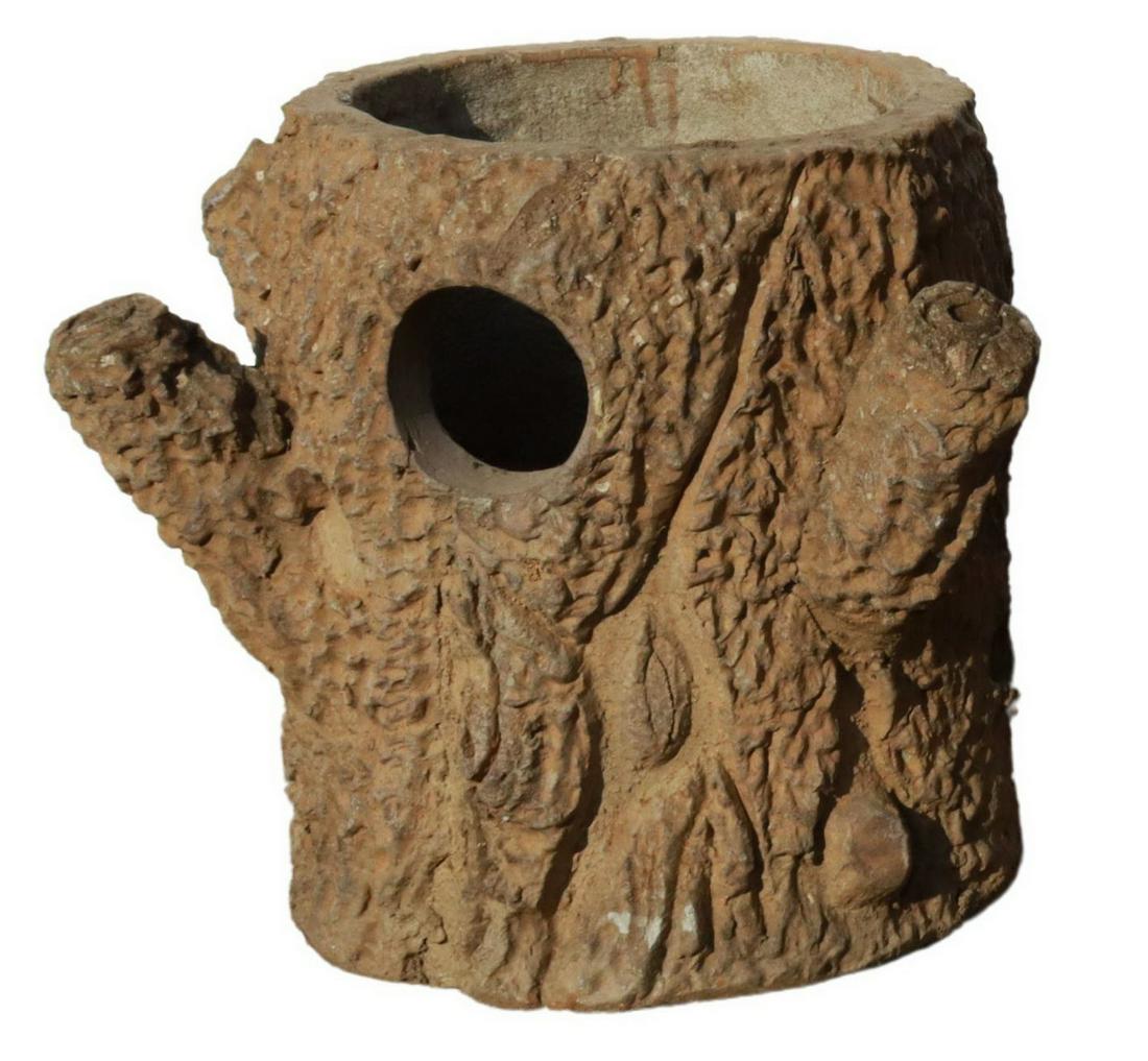 CAST STONE FAUX BOIS GARDEN PLANTER (1 of 2)