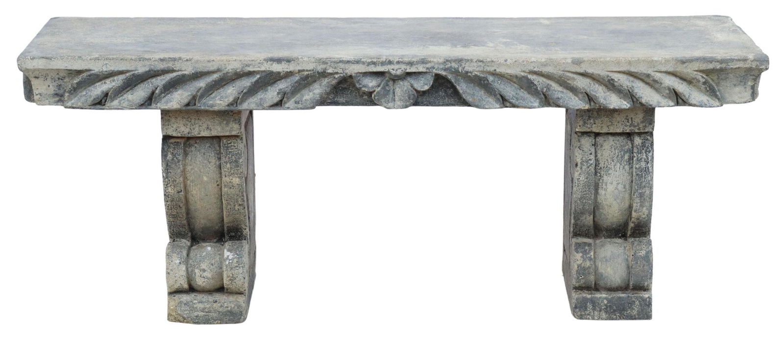 CAST STONE FOLIATED OUTDOOR GARDEN BENCH (1 of 3)
