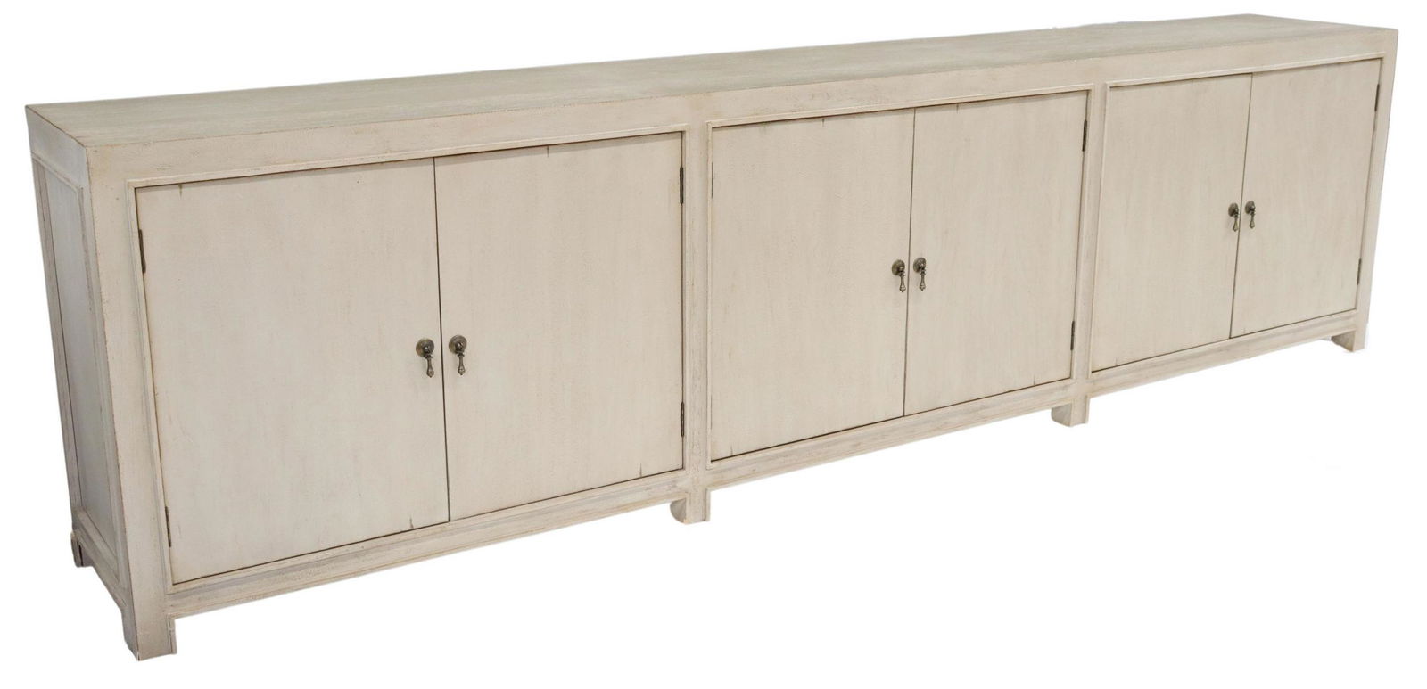 CONTEMPORARY PAINTED WOOD SIDEBOARD, 120"L (1 of 4)