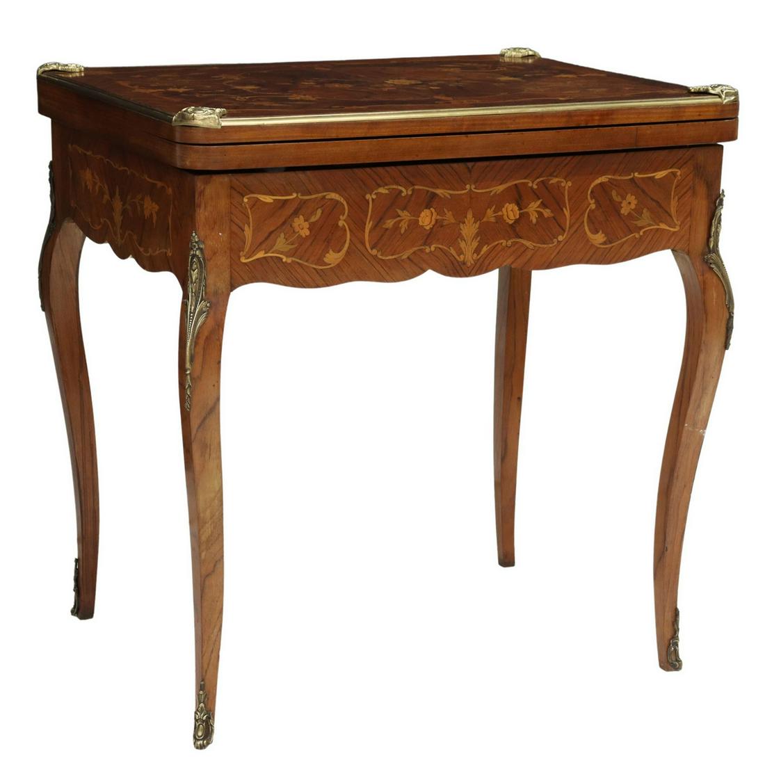 FRENCH LOUIS XV STYLE ROTATING GAMES TABLE (1 of 7)