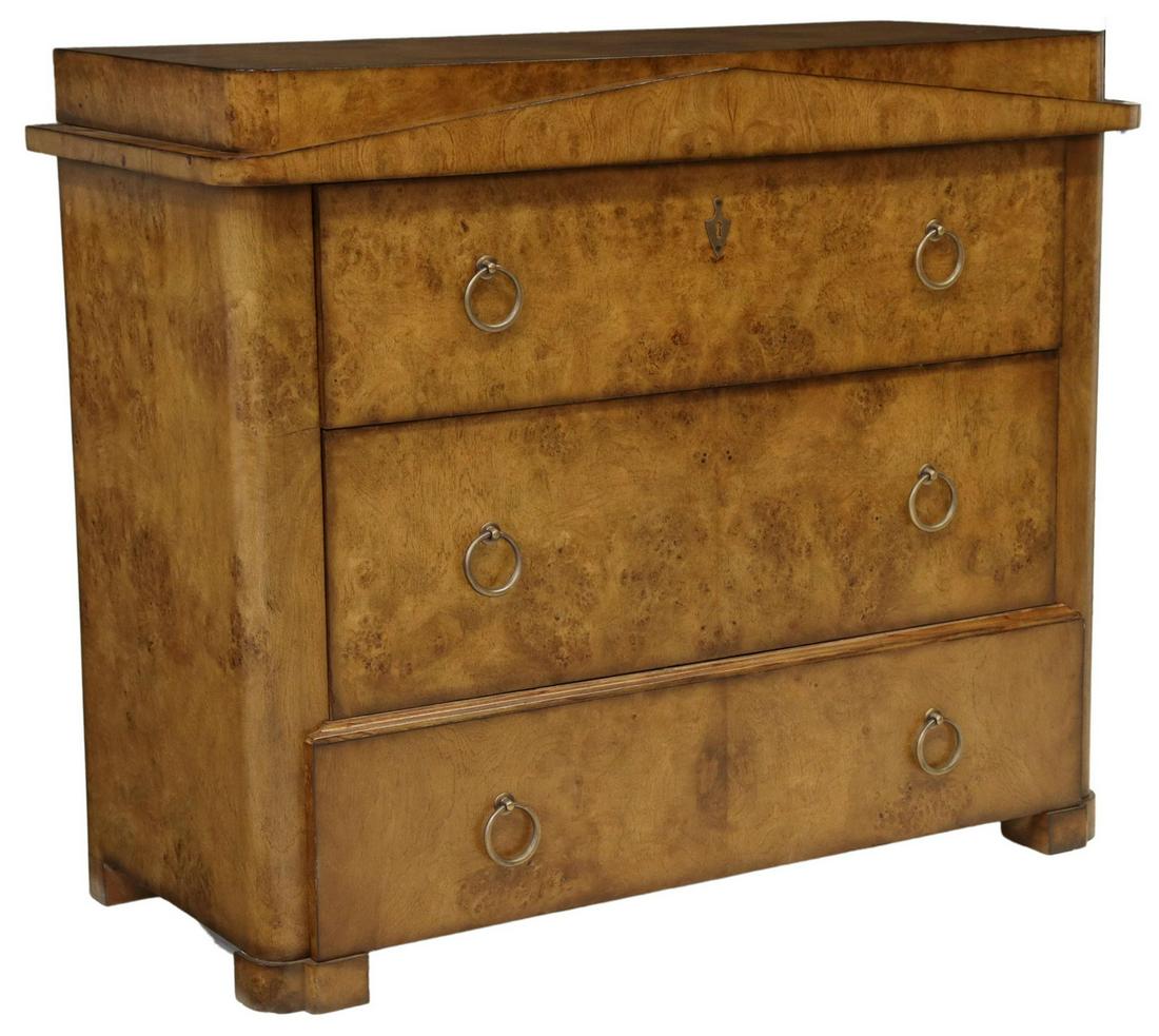 BIEDERMEIER STYLE BURLWOOD CHEST OF DRAWERS (1 of 5)