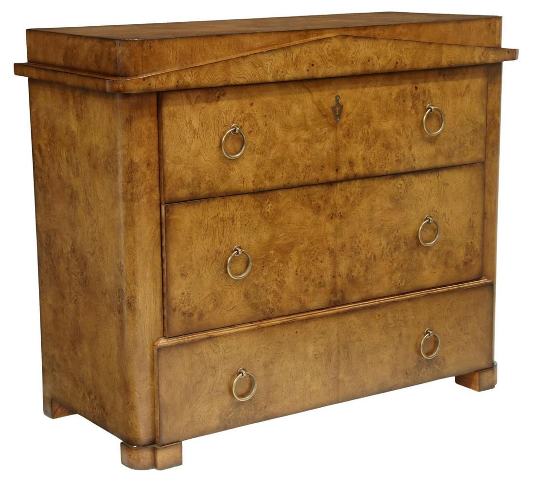 BIEDERMEIER STYLE BURLWOOD CHEST OF DRAWERS (1 of 5)