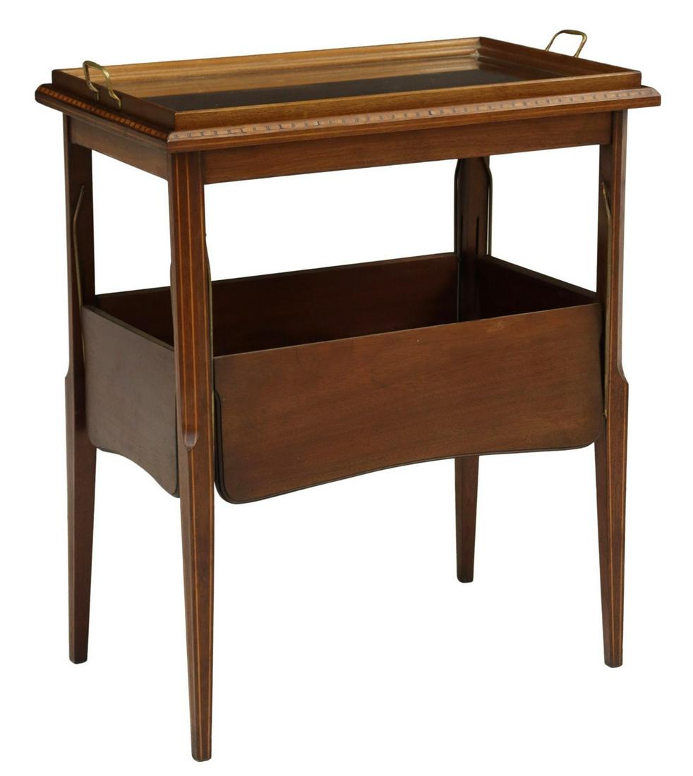 LOUIS XVI STYLE MAHOGANY TRAY-TOP SERVICE TABLE (1 of 7)