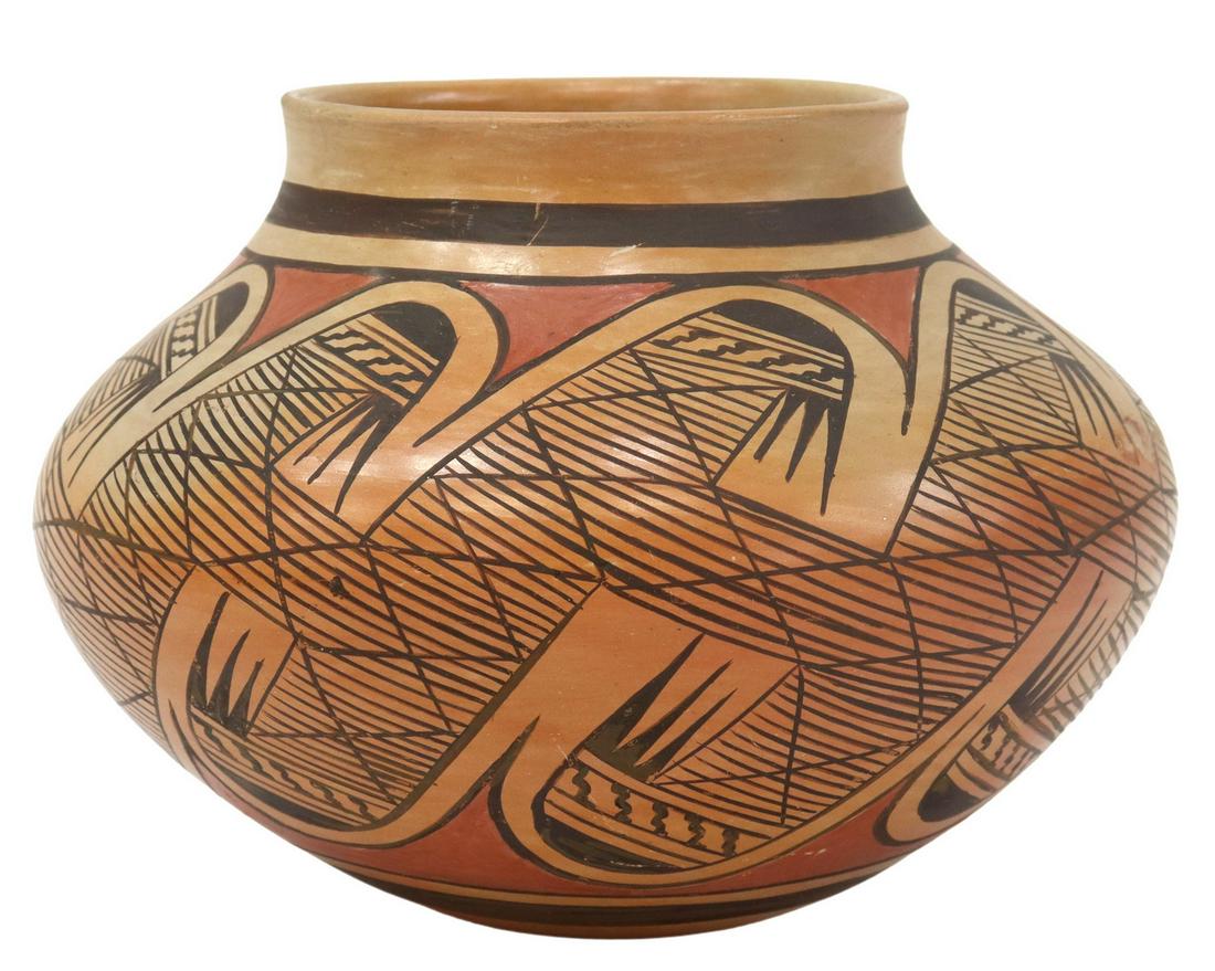 ELVA NAMPEYO (D.1985) HOPI MIGRATION PATTERN JAR (1 of 4)