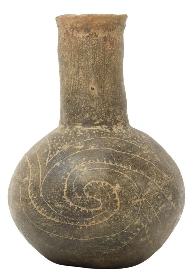 CADDO MEANS POTTERY BOTTLE, SAM JOHNSON COA (1 of 5)