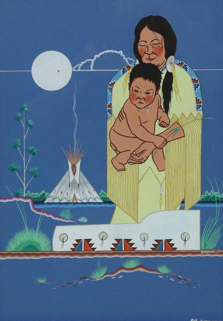 LEE MONETT TSATOKE (1929-1985) MOTHER & CHILD (1 of 4)