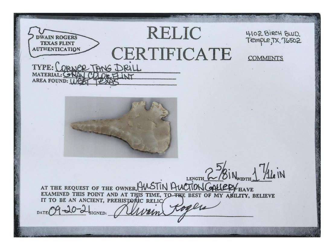 NATIVE AMERICAN CORNER TANG DRILL, DWAIN ROGERS (1 of 3)