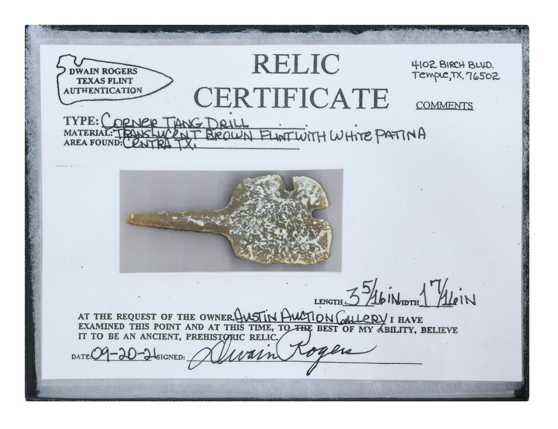 NATIVE AMERICAN CORNER TANG DRILL, DWAIN ROGERS (1 of 3)