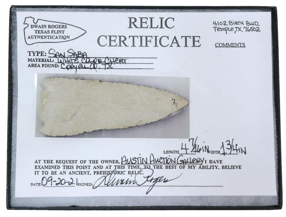 NATIVE AMERICAN SAN SABA POINT, DWAIN ROGERS AUTH. (1 of 3)