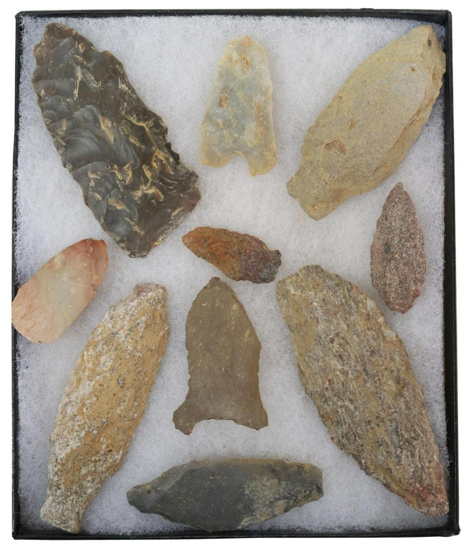 (10) NATIVE AMERICAN ARTIFACT GROUP, POINTS (1 of 2)