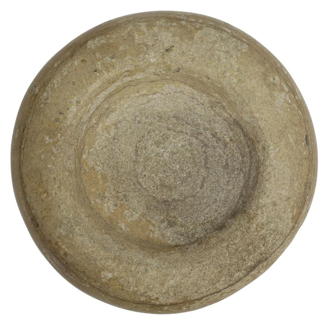 NATIVE AMERICAN DISCOIDAL QUARTZ GAMING STONE (1 of 4)