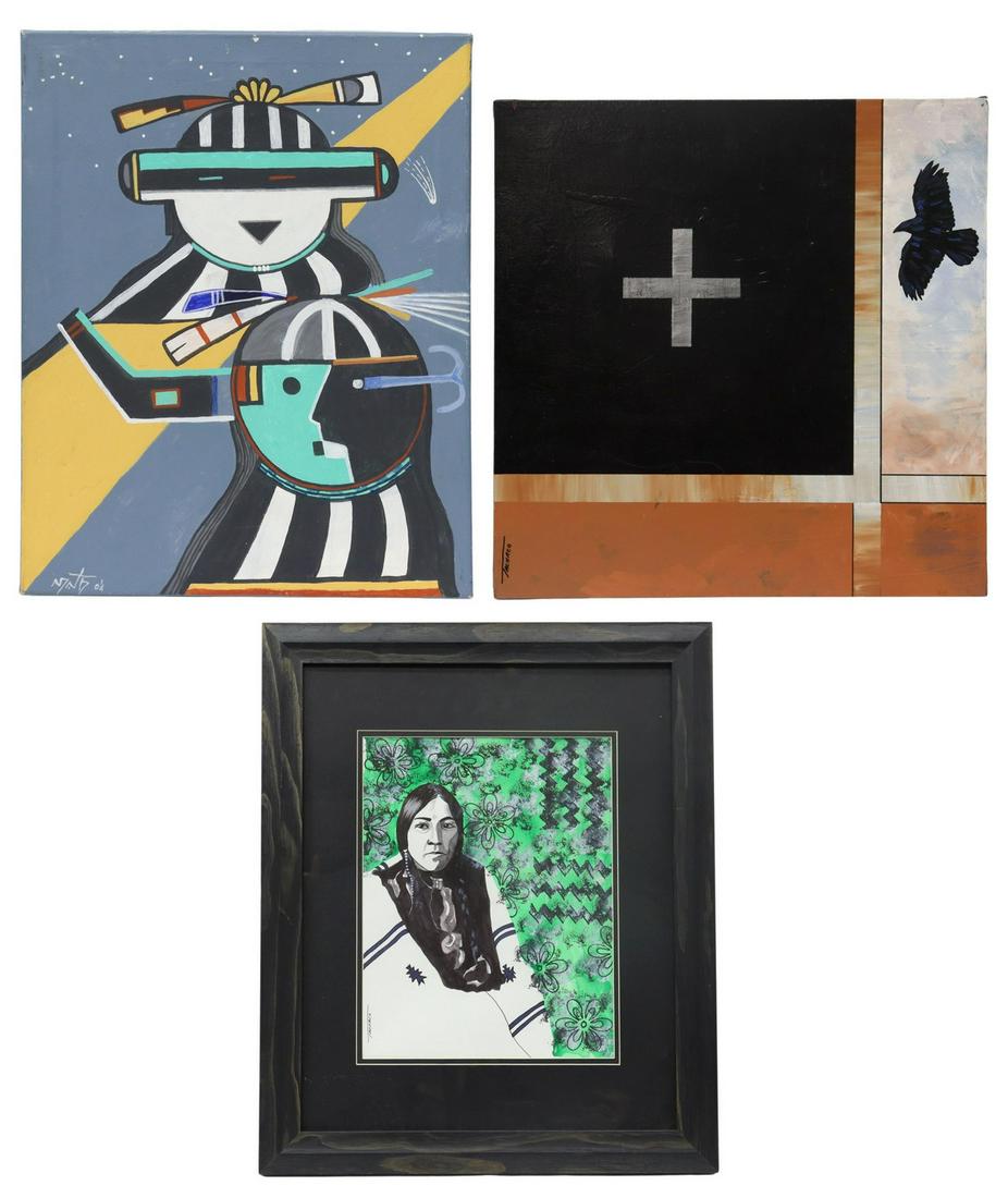 (3) SIGNED NATIVE AMERICAN ART RON TACHECO BURGESS (1 of 7)