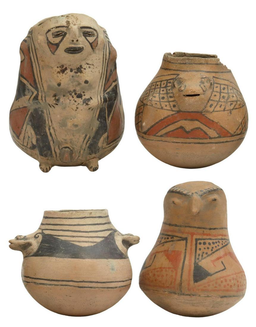 (4) CASA GRANDES STYLE EFFIGY POTS, AGE UNKNOWN (1 of 8)