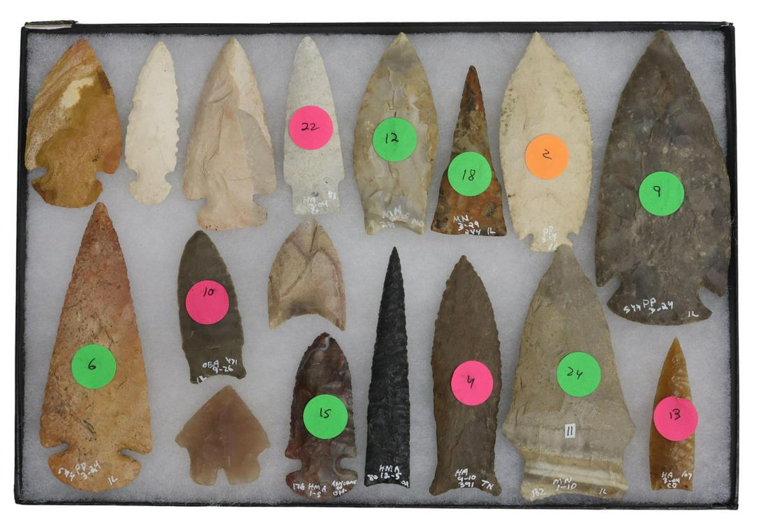 (17) MODERN ARROWHEADS, NOT AUTHENTICATED (1 of 2)