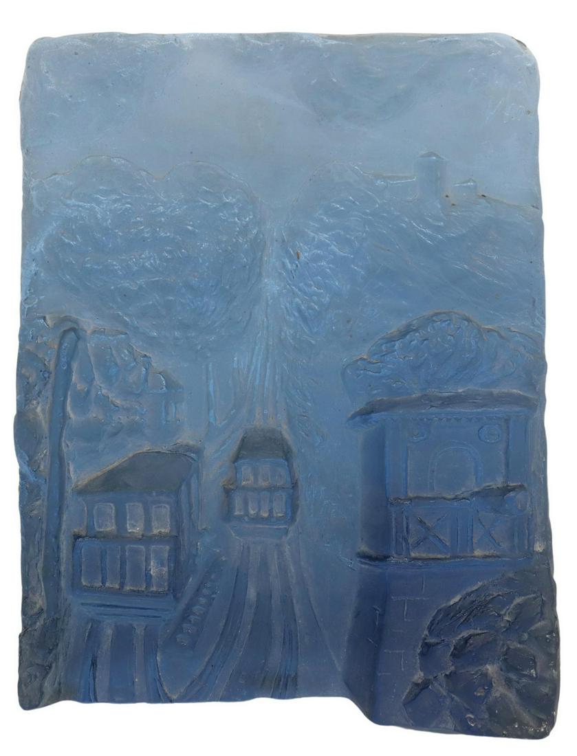 SIGNED PATE DE VERRE GLASS BOOKEND SCULPTURE (1 of 4)
