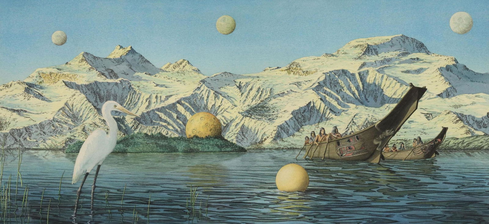 ROB SCHOUTEN (B.1956) SURREAL LANDSCAPE PAINTING (1 of 4)