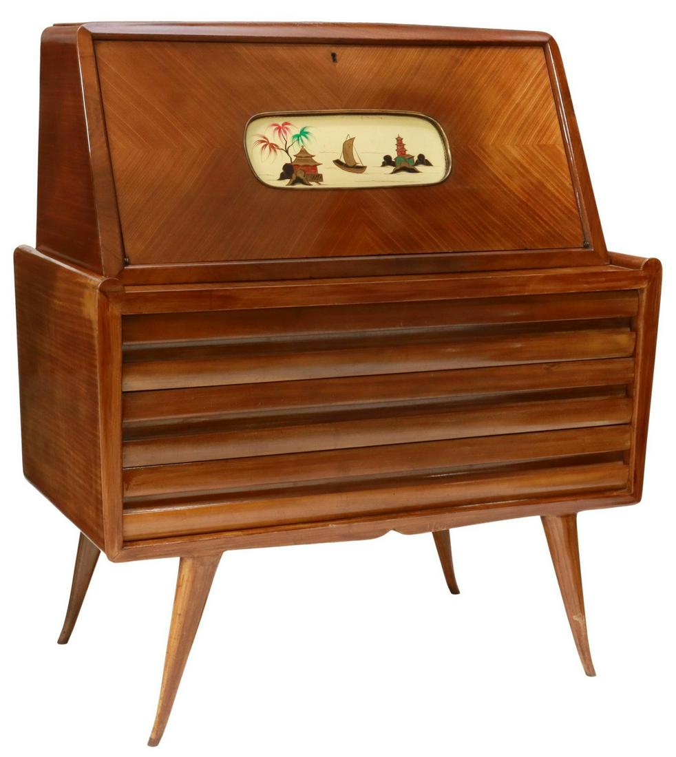 ITALIAN MID-CENTURY MODERN SLANT FRONT DESK OR BAR (1 of 5)