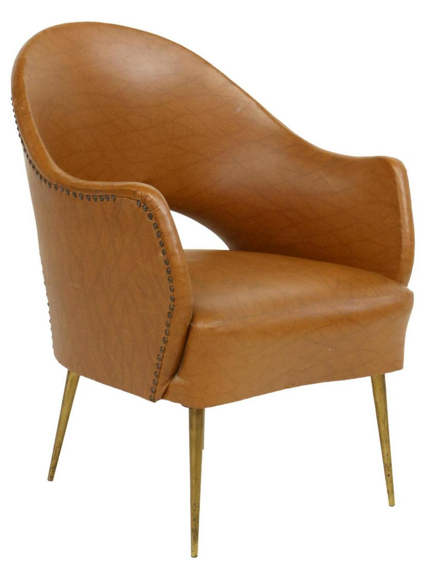 ITALIAN MID-CENTURY MODERN UPHOLSTERED ARMCHAIR (1 of 3)