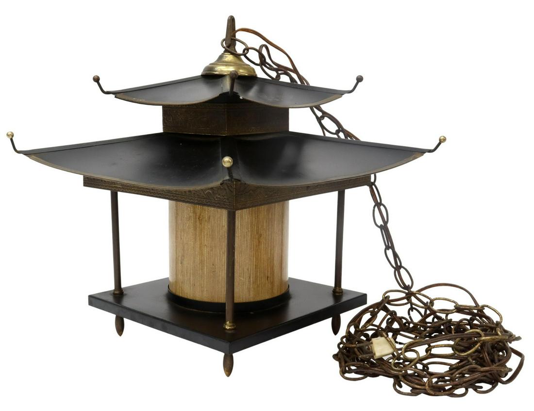 MID-CENTURY MODERN PAGODA-FORM HANGING LANTERN (1 of 6)