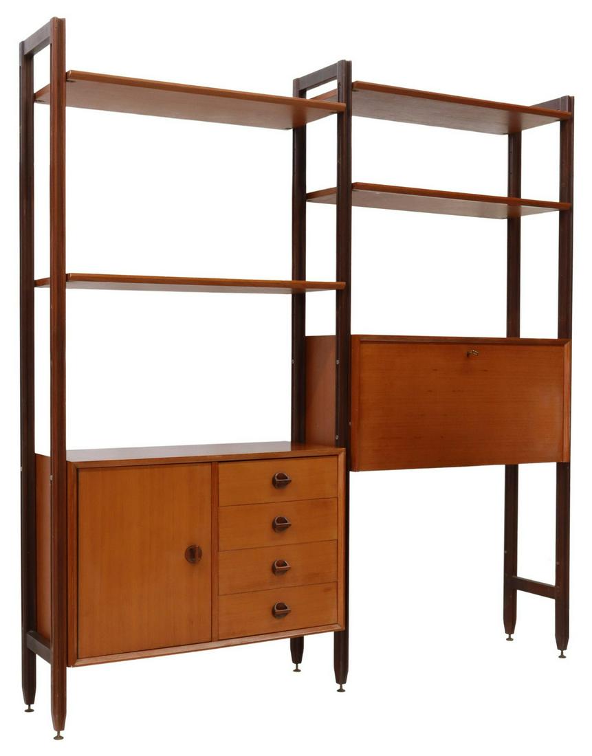 ITALIAN MID-CENTURY MODERN TEAK MODULAR BOOKCASE (1 of 3)