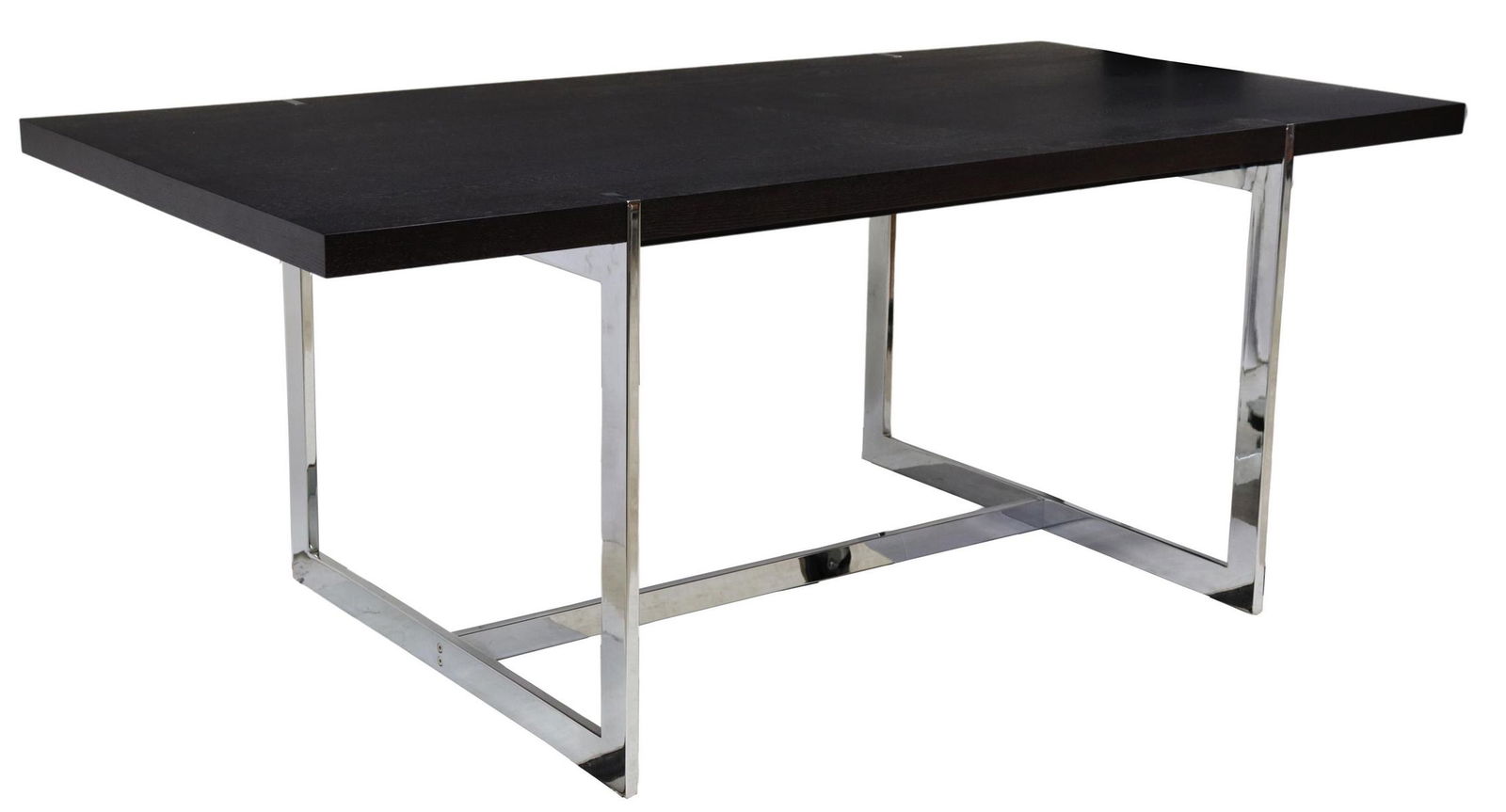 CONTEMPORARY 'SIDNEY' CHROME LEG DINING TABLE (1 of 4)