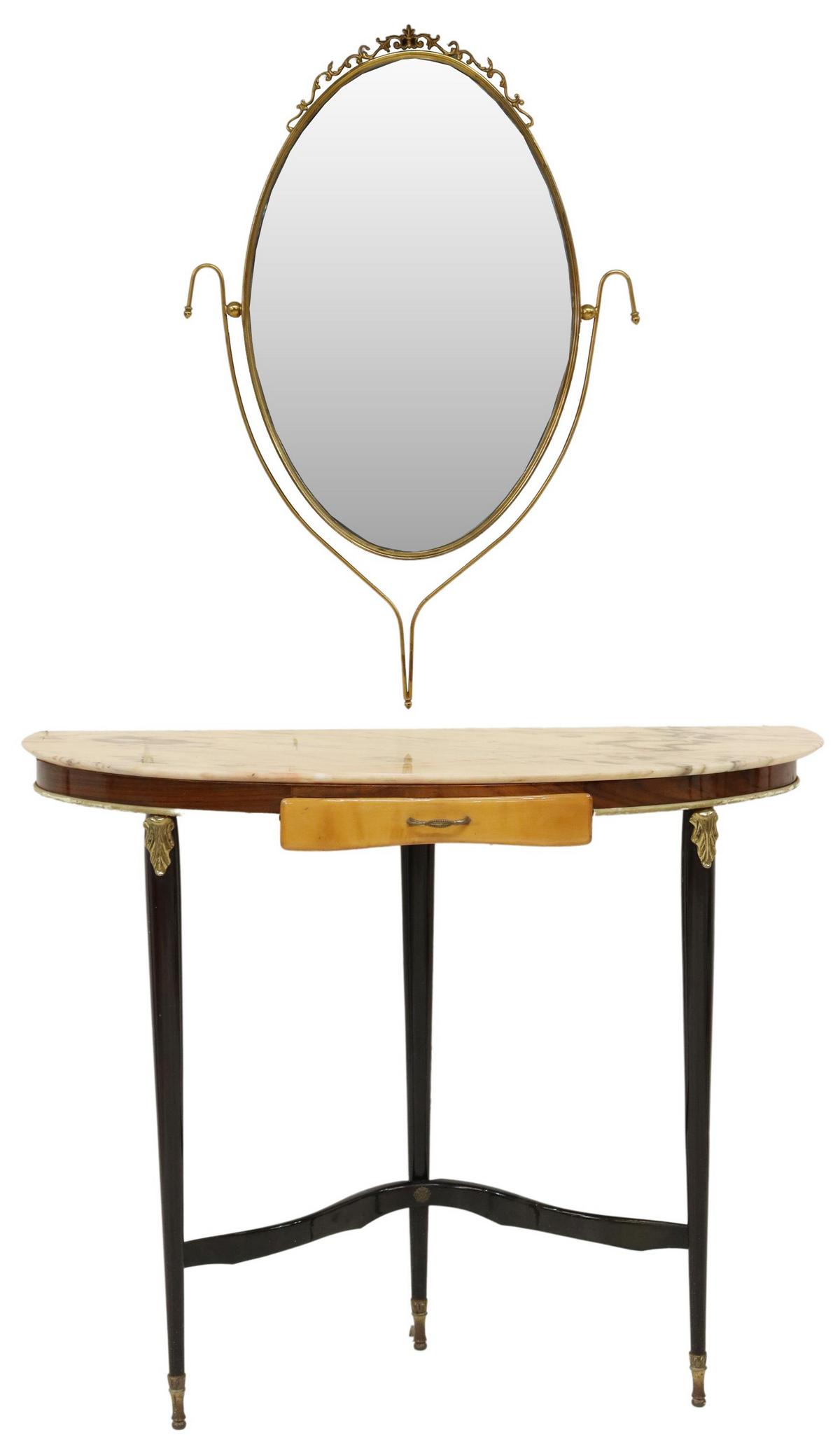 MID-CENTURY MODERN CONSOLE TABLE & MIRROR (1 of 5)