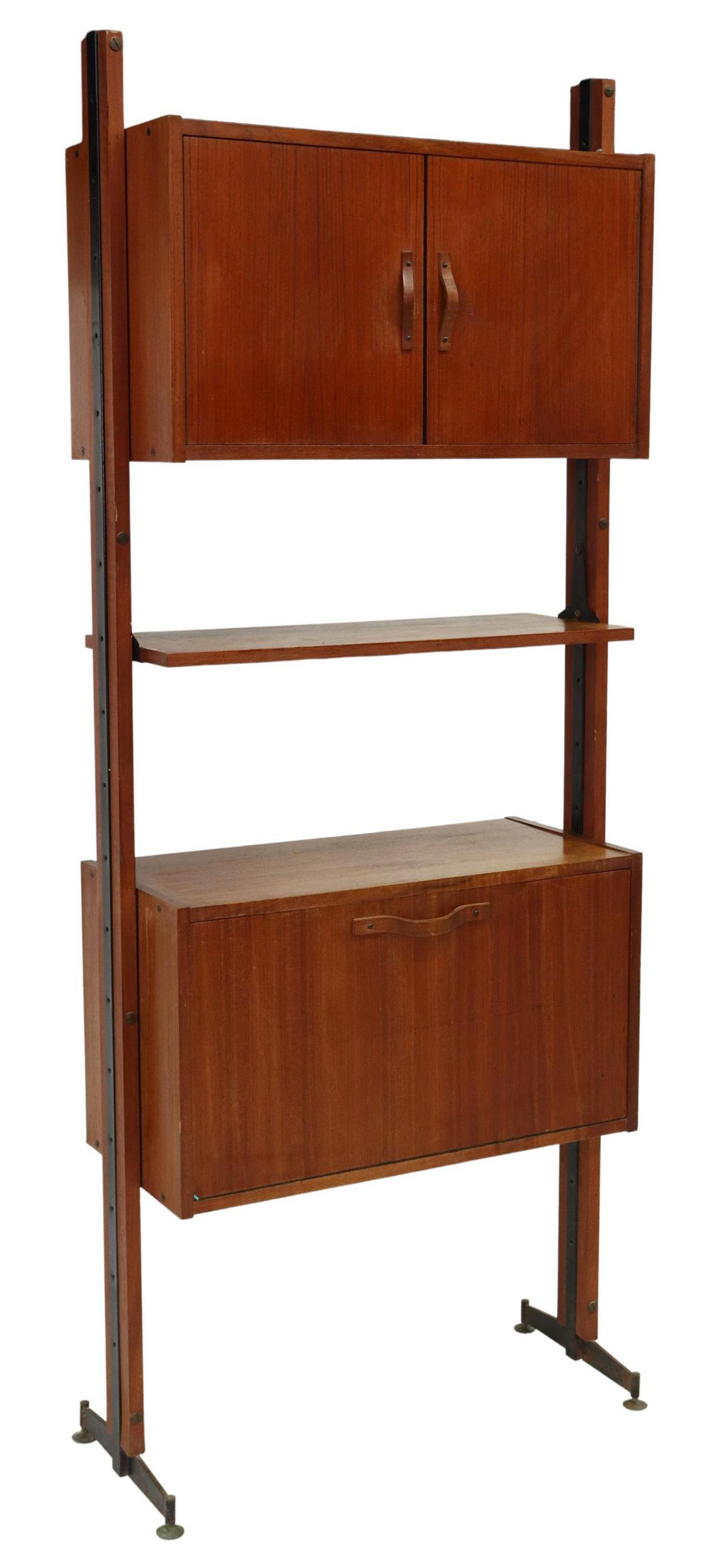 ITALIAN MID-CENTURY MODERN TEAK MODULAR BOOKCASE (1 of 4)