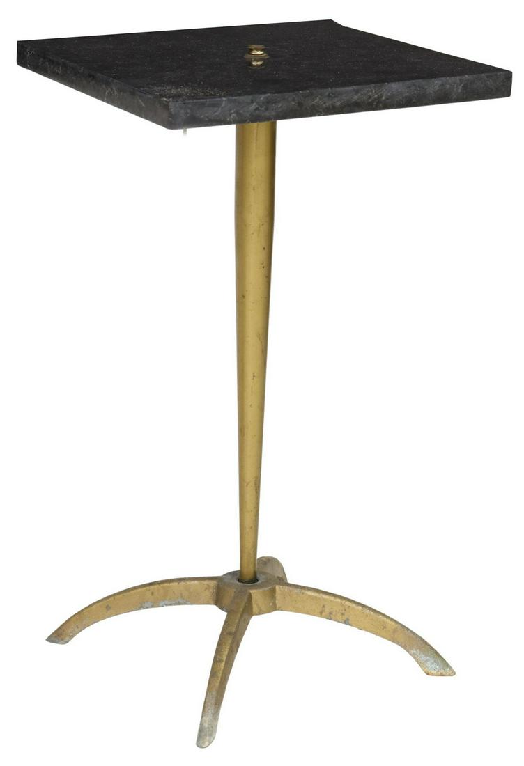 MID-CENTURY MODERN GRANITE-TOP SIDE TABLE (1 of 3)