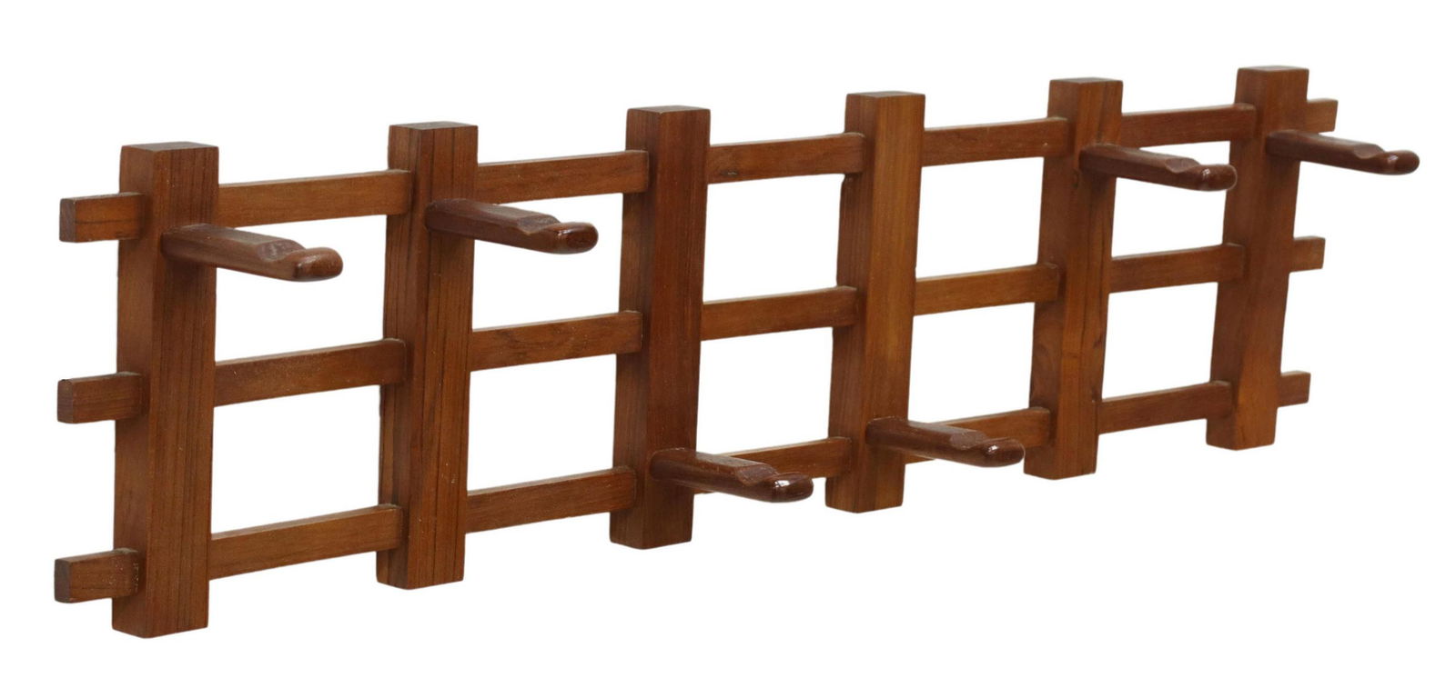 ITALIAN MID-CENTURY MODERN TEAK COAT HAT RACK (1 of 2)