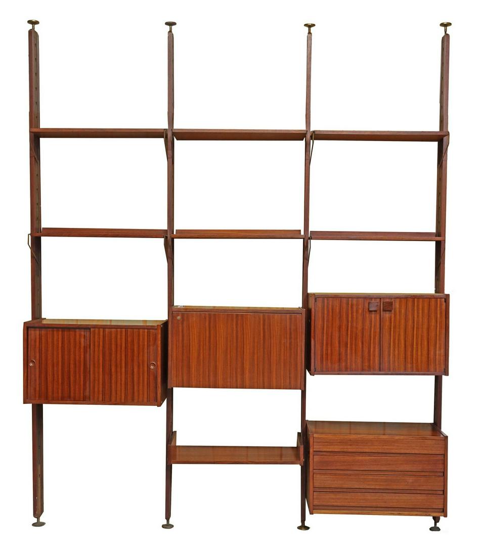 ITALIAN MID-CENTURY MODERN ROSEWOOD WALL UNIT (1 of 5)