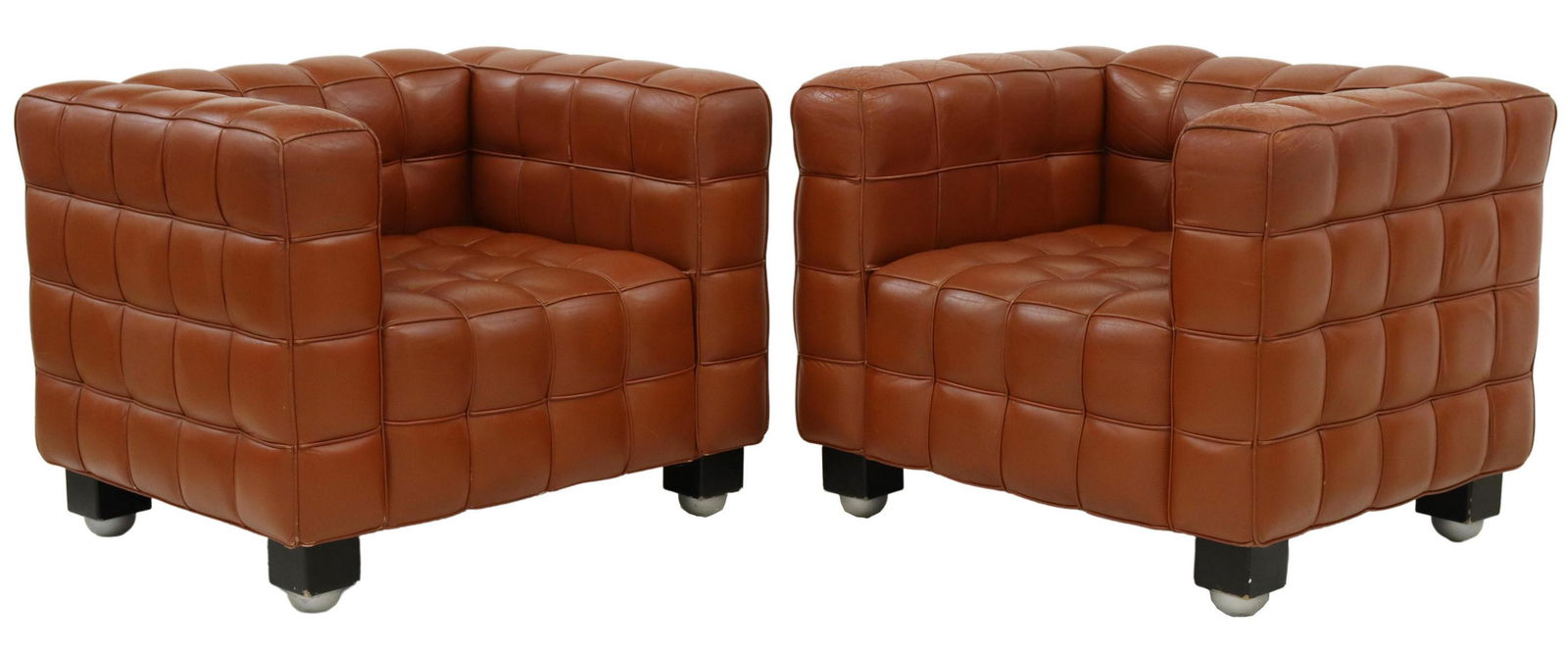 (2) HOFFMANN WITTMANN KUBUS LEATHER LOUNGE CHAIRS (1 of 3)