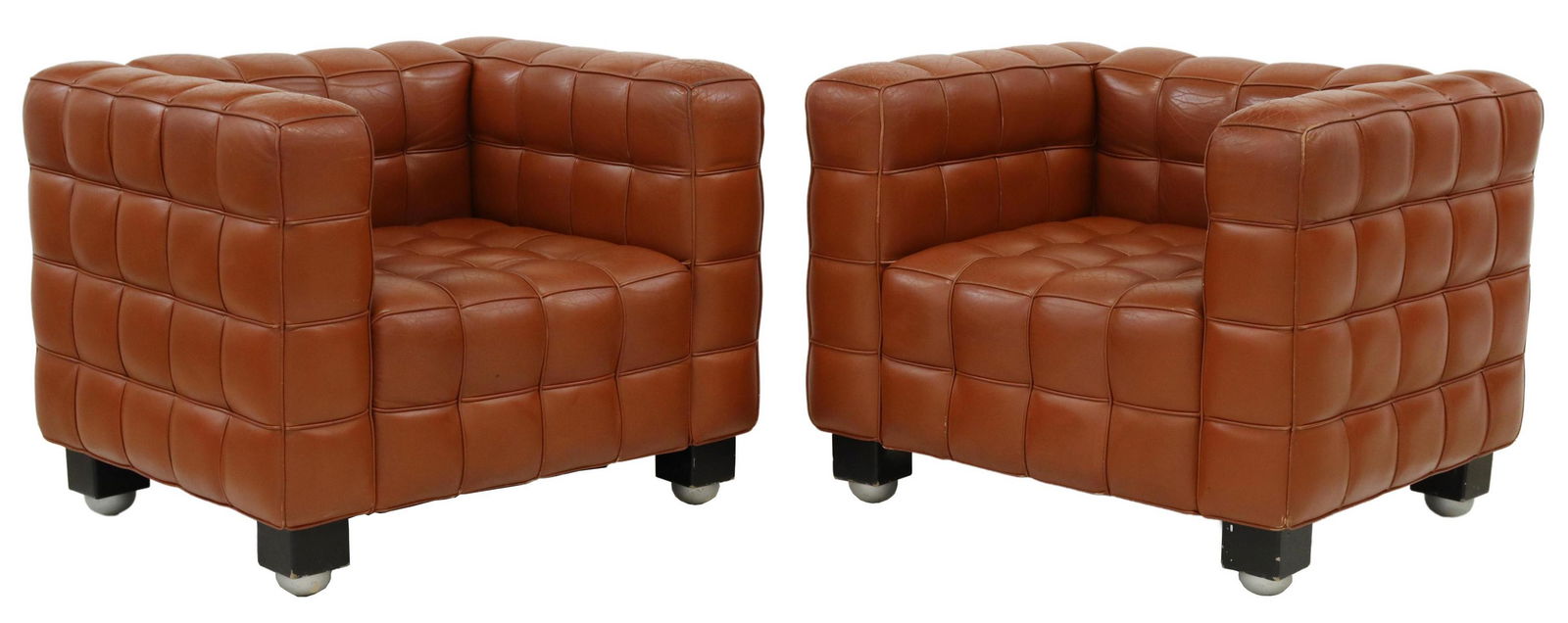 (2) HOFFMANN WITTMANN KUBUS LEATHER LOUNGE CHAIRS (1 of 3)
