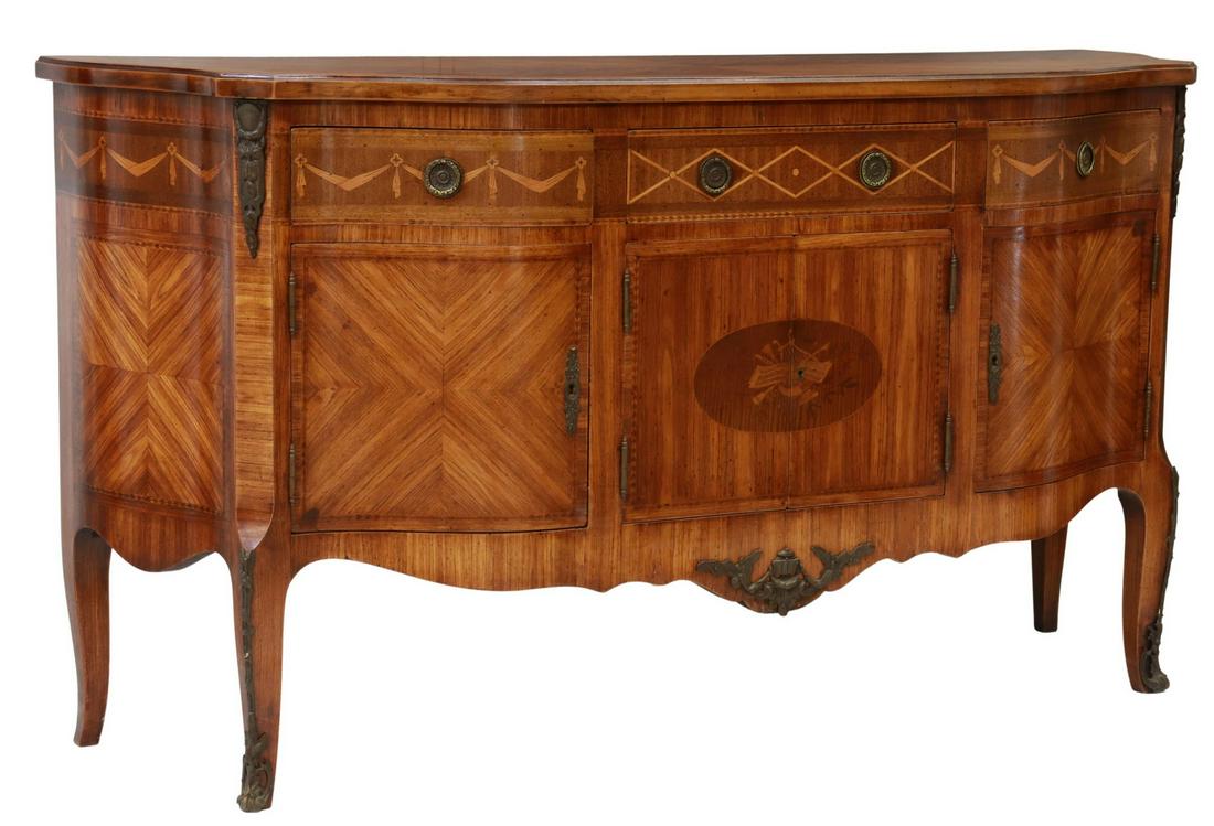 SIGNED FRENCH LOUIS XV STYLE ROSEWOOD SIDEBOARD (1 of 7)