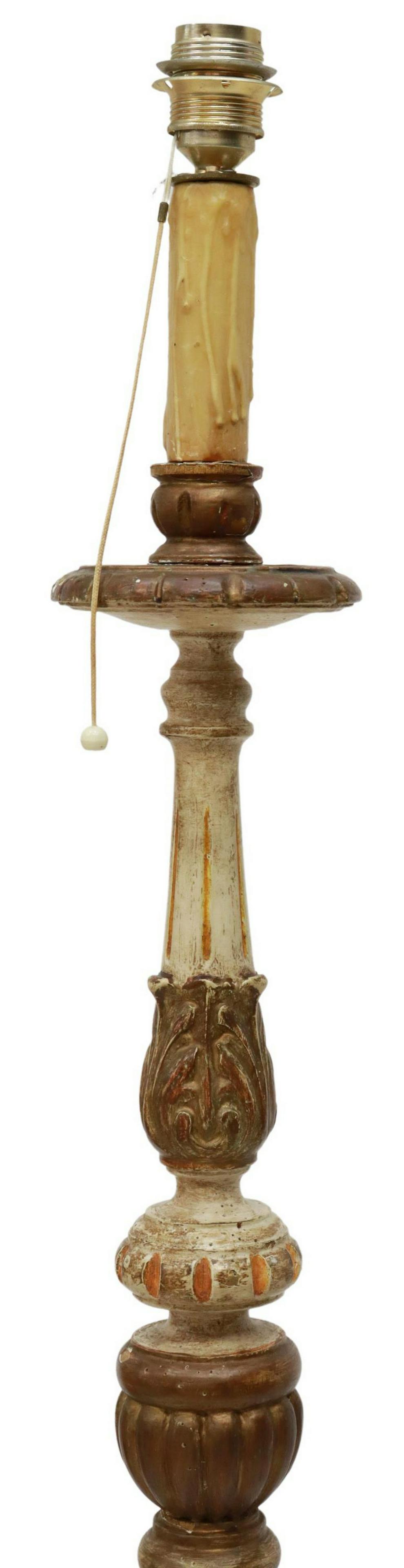 ITALIAN PAINTED ALTAR LIGHT FLOOR LAMP (1 of 3)