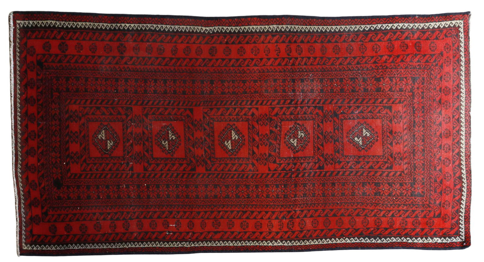 HAND-TIED AFGHANI BELOUCHI RUG, 6'5.5" X 3'2" (1 of 3)