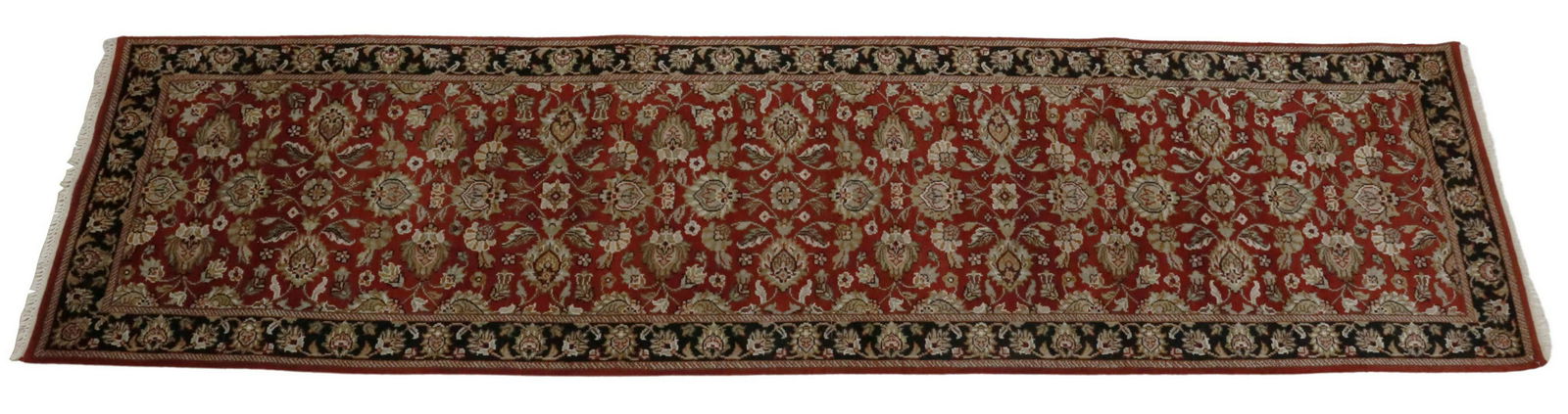 HAND-TIED JAIPUR RUNNER, INDIA, 11'10.5" X 3'1.5" (1 of 3)