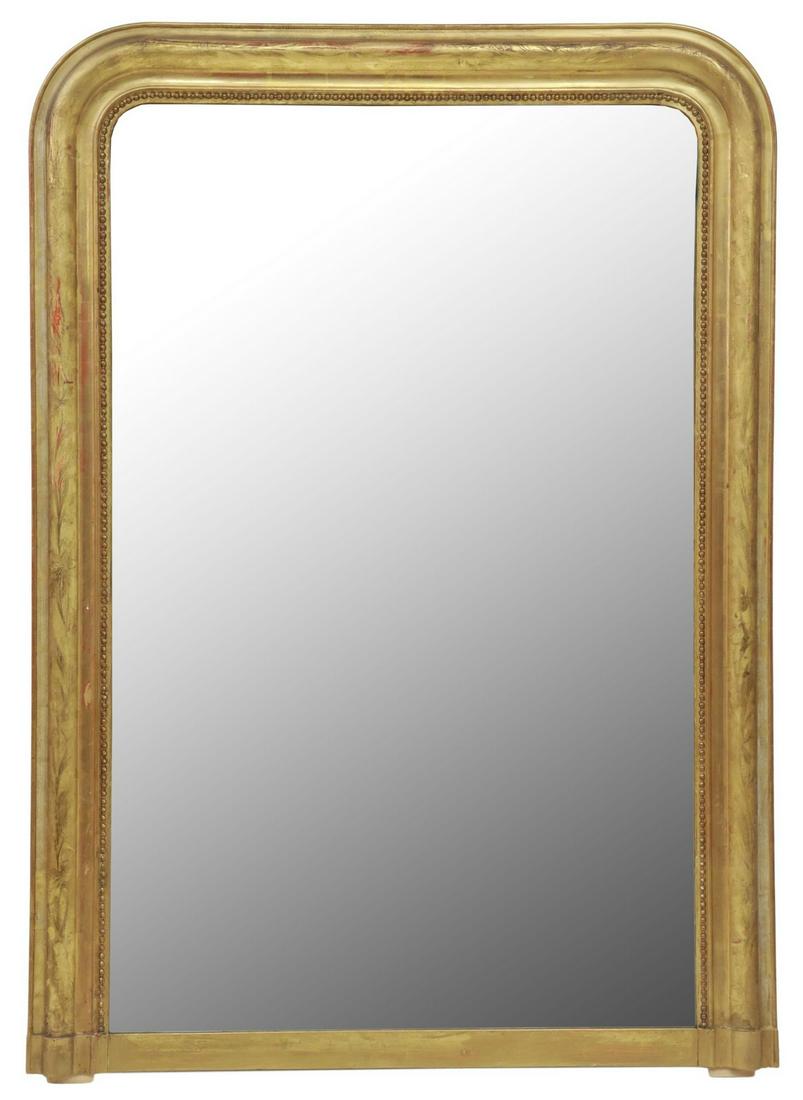FRENCH LOUIS PHILIPPE PERIOD GILTWOOD MIRROR (1 of 3)