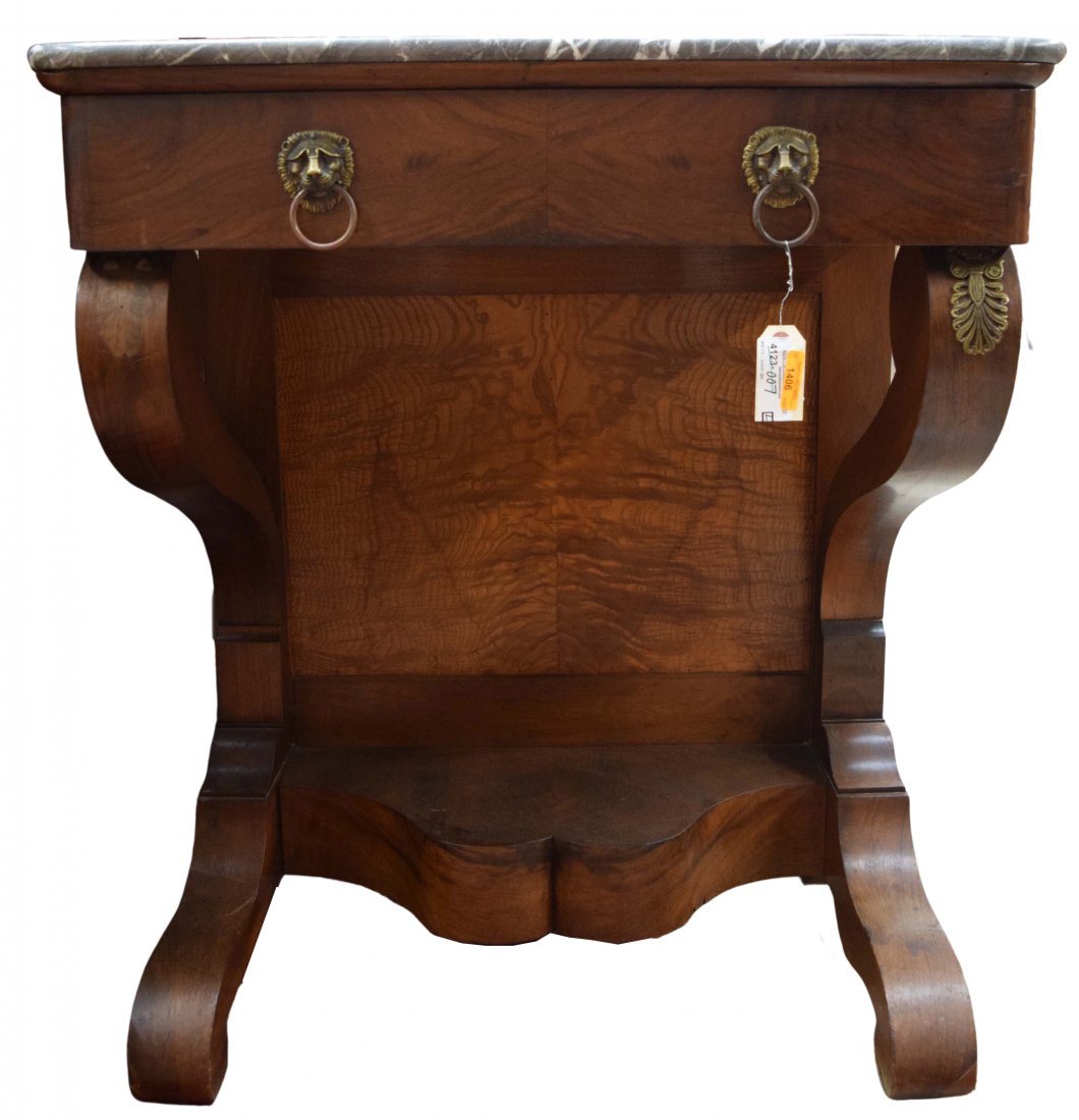 FRENCH RESTORATION MARBLE-TOP ROSEWOOD CONSOLE (1 of 5)