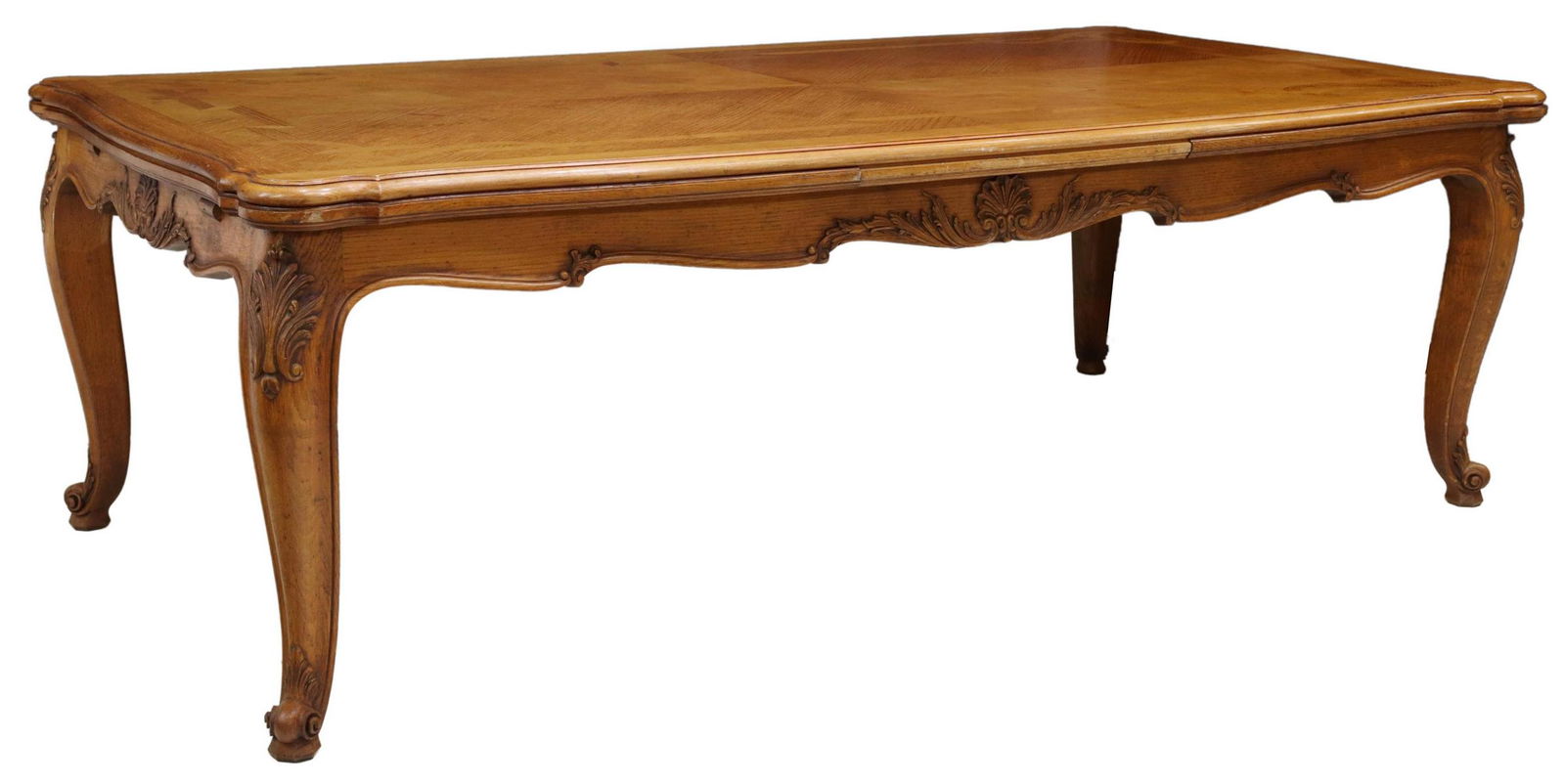FRENCH LOUIS XV STYLE OAK DRAW-LEAF TABLE, 155"L (1 of 5)
