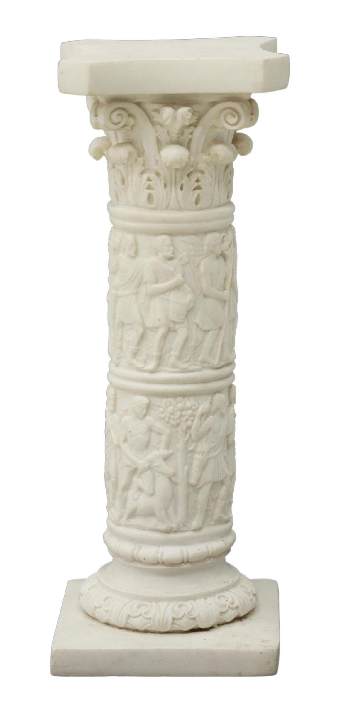 CORINTHIAN COLUMN CULTURED MARBLE PEDESTAL (1 of 3)