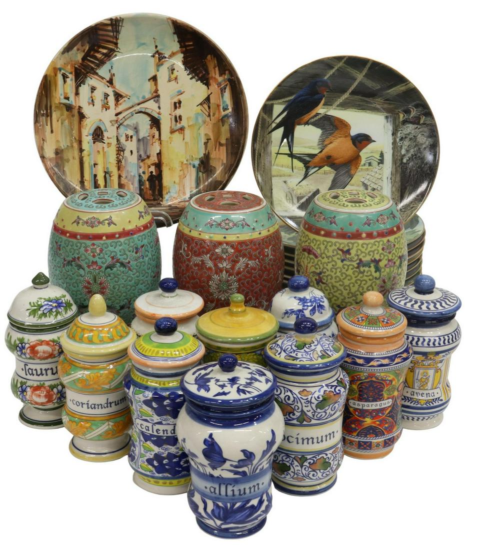 (26) PORCELAIN: SPICE JARS, LIMOGES AUDUBON PLATES (1 of 8)