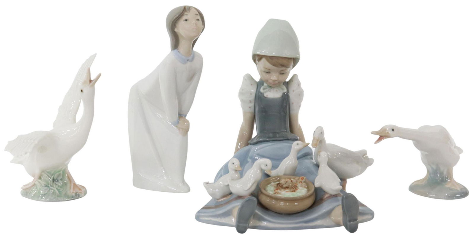 (4) LLADRO PORCELAIN GROUP, FIGURES & GEESE (1 of 4)