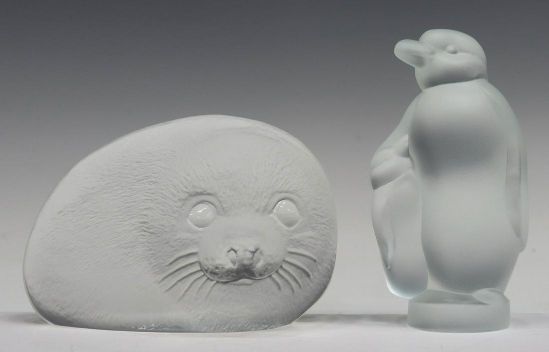(2) SEVRES & SWEDISH CRYSTAL, SEAL & PENGUIN (1 of 6)
