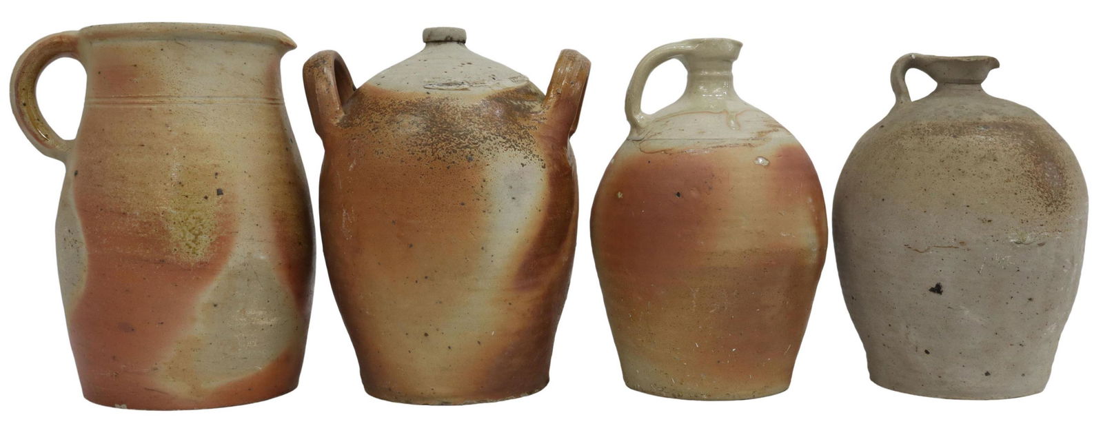 (4) FRENCH PROVINCIAL STONEWARE OIL JUGS & PITCHER (1 of 4)